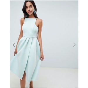 ASOS strappy open back midi dress. Scuba material.